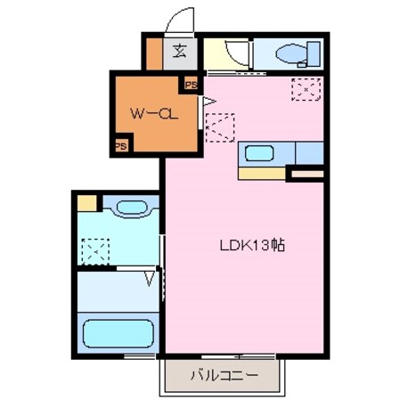 中川原駅 徒歩15分 1階の物件間取画像